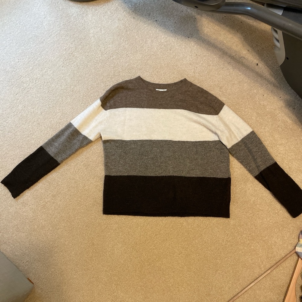 H&M Crewneck Sweater Brown and Gray